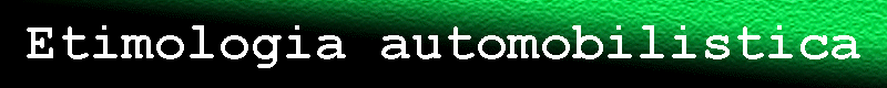 Etimologia automobilistica